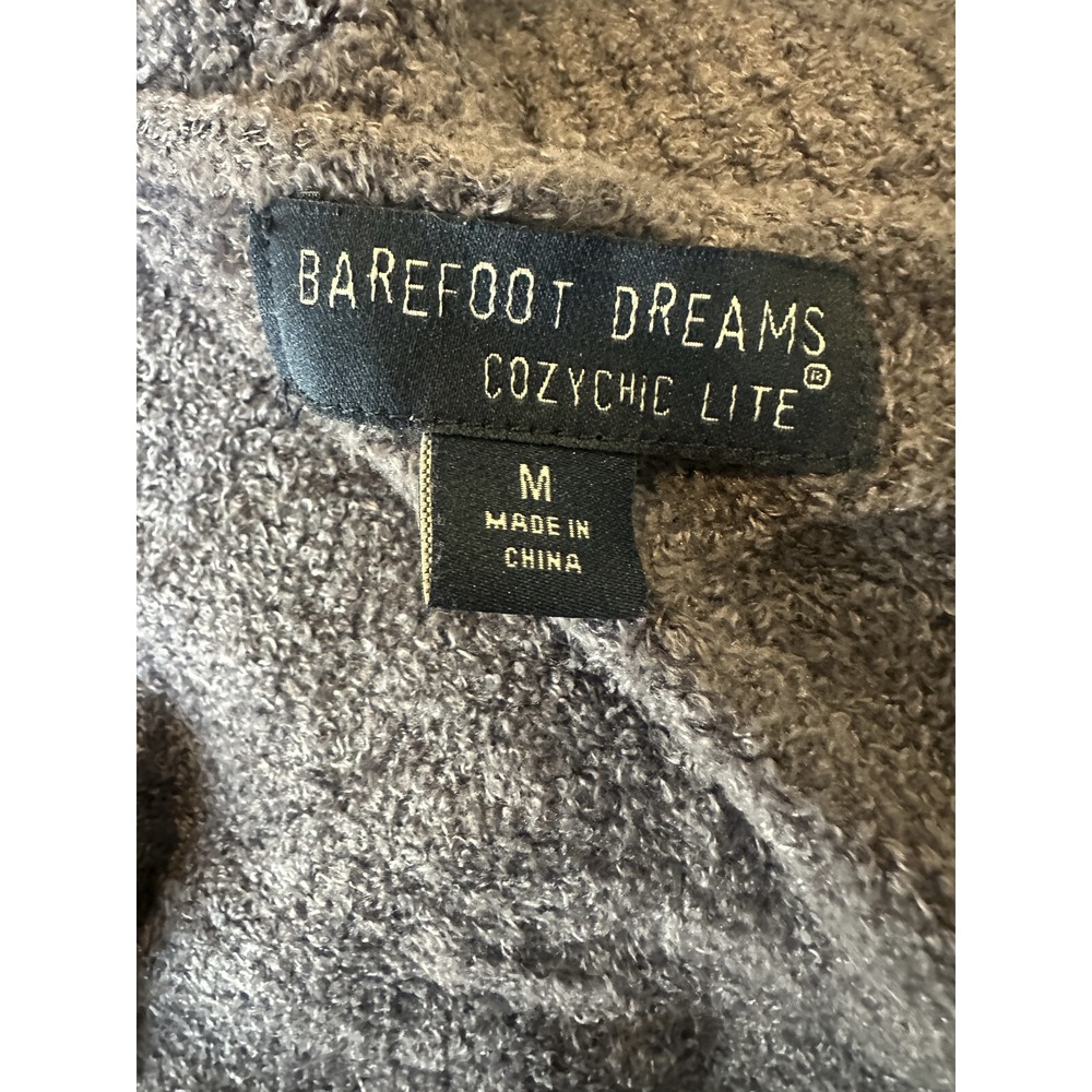 Barefoot Dreams CozyChic Lite Circle Cardigan Blue Open Front Womens M Style 452 - Picture 5 of 8